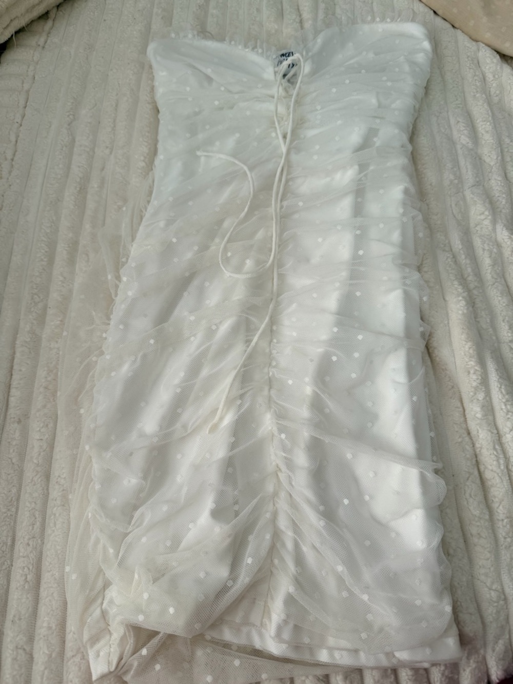Princess Polly White Lace-Up Strapless Mini Ayesha dress - Picture 2 of 3